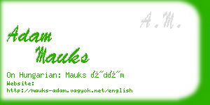 adam mauks business card